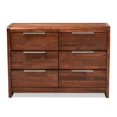 thumbnail image 3 of Baxton Studio Torres Brown Oak Finished 6-Drawer Wood Dresser, 3 of 8