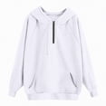 thumbnail image 6 of Towmus Womens Sweatshirt Oversized Long Sleeve Half Zip Up Drawstring Hoodies Casual Loose Fall Comfy Baggy Pullover Tops, 6 of 6