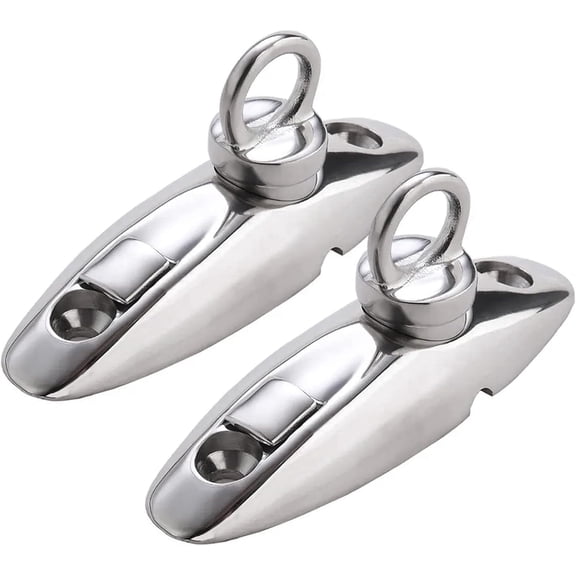 2‑Pack 316 Stainless Steel Quick Release Fender Hangers, Marine Fender Holder for Pontoon Boat Rail Deck Hardware Accessories