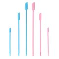 thumbnail image 1 of 6pcs Household Handled Silicone Spatulas Set Utensils Kitchen Baking Scrapers, 1 of 7