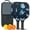 Black-2, variant on Pickleball Paddles Set Of 2, Fiberglass Surface, Vintage Floral & Butterfly, 4 Balls & Bag