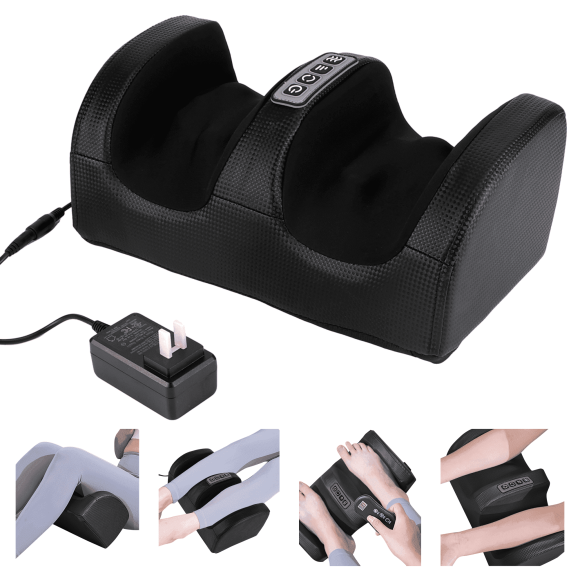 Kidsjoy Shiatsu Foot Massager with Heat, Roller for Foot and Calf Pain Relief, Plantar Fasciitis Gift for Women Men, 1-Pack