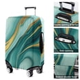 thumbnail image 5 of Teal and Gold Marble Flow Lines Pattern Luggage Cover Fashion Suitcase Cover Baggage Covers Fit 25-28 Inch Luggage (Go Travel), 5 of 5