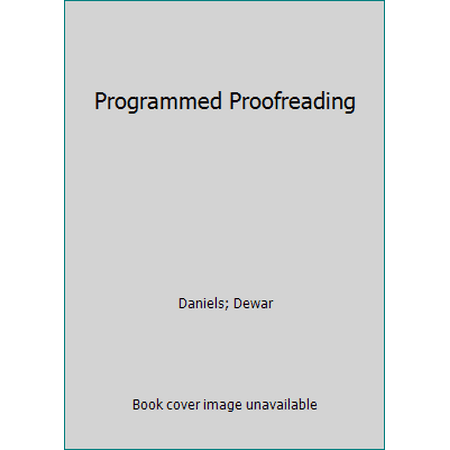 Programmed Proofreading [Paperback - Used]