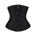 thumbnail image 3 of FALEXO Womens Satin Corset Waist Training Brocade Corset 12Pcs Plastic Bones Waist Training Corsets Bustier Top Slimmer Shapewear, 3 of 6
