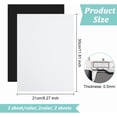 thumbnail image 2 of 2 láminas de PVC esmerilado en blanco y negro con borde ondulado. Láminas gruesas de PVC con borde ondulado rectangular. Tela de PVC impermeable de color sólido., 2 of 5