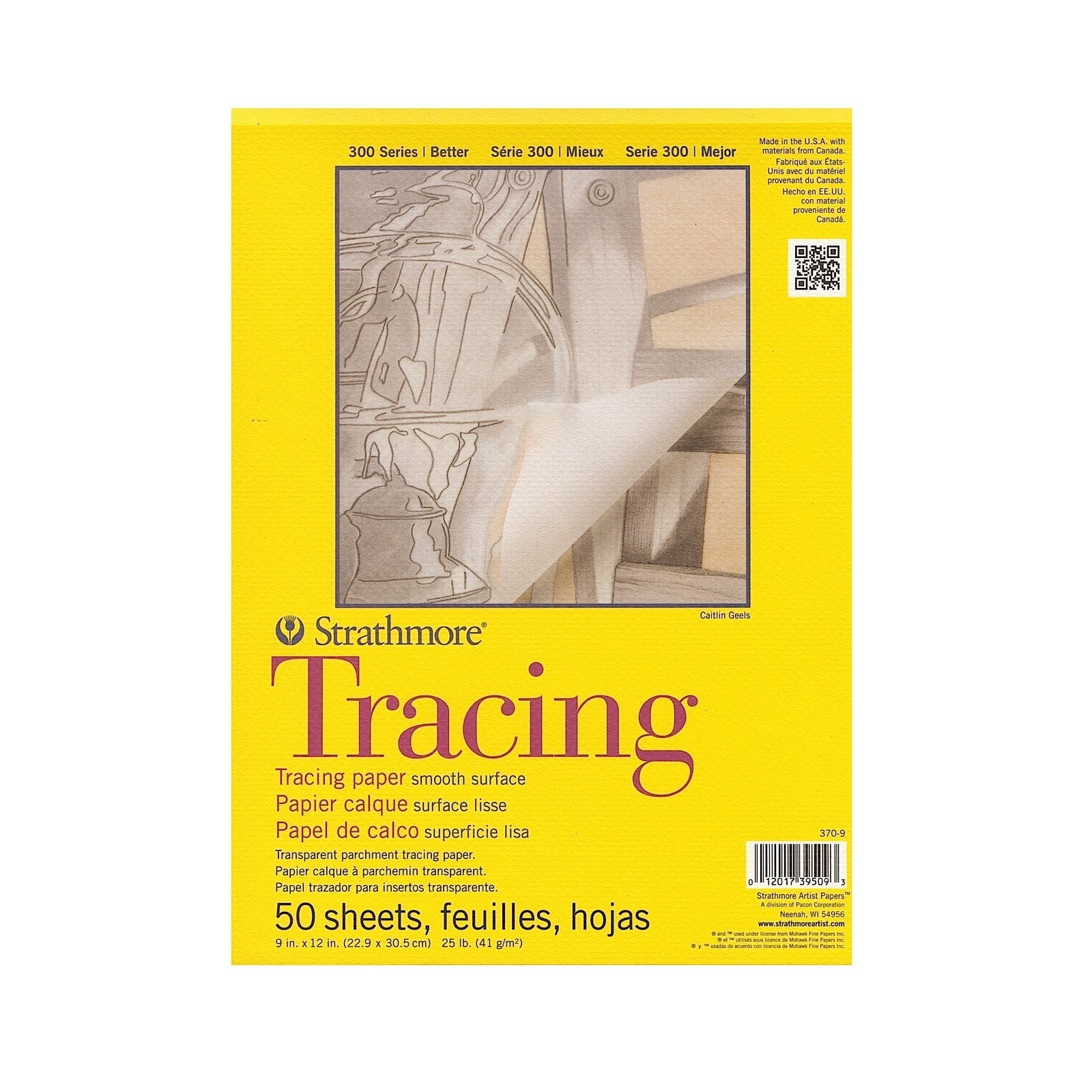 Strathmore 300 Series 17" x 14" Tracing Sketch Pad 50 Sheets/Pad 2/Pack (19654-PK2)