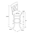 thumbnail image 4 of Roselyn 24" Counter Stool with Swivel, Brushed Faux Medium Cherry Wood with "Matte Pewter and Bronze" Metal, 4 of 19