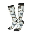 thumbnail image 2 of Balery Tractor and Dumper Printed Novelty Socks Men's Women's Crew Socks Sports Socks Knee High Socks Cotton Socks Quirky and Cool Socks, 2 of 9