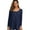 A: Navy Blue, variant on Fancyglim Women Henley Tops Round Neck Long Sleeve Casual Flared Button Tunic Shirt Flowy Pleated Blouse (Blue, S)