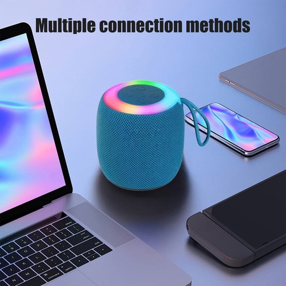 Wireless Bluetooth Speaker Portable Mini Subwoofer with Heavy Bass for Outdoor Car Home Desktop Audio Entertainment(Blue)