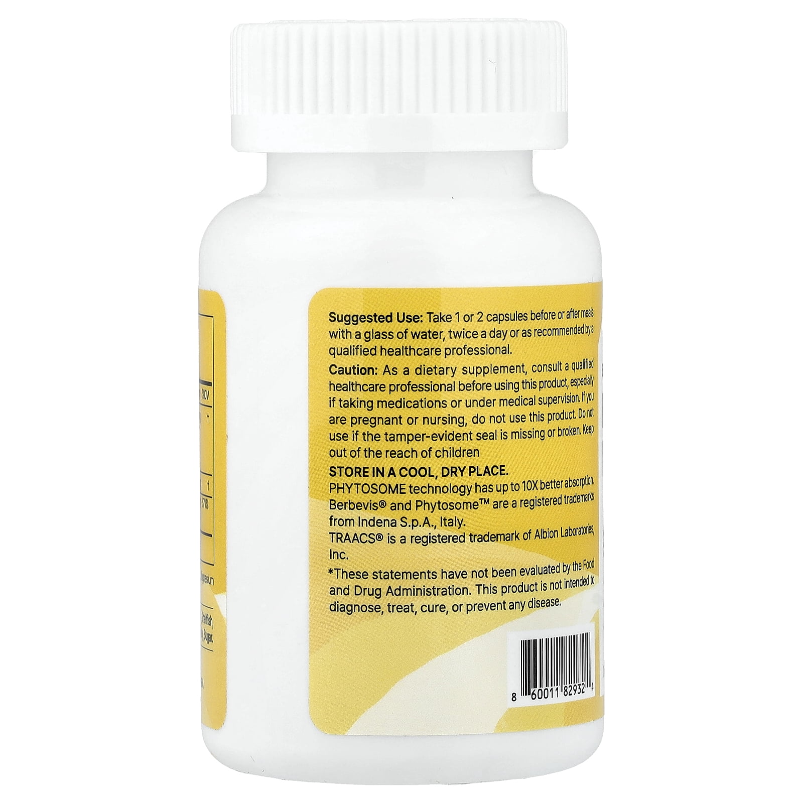 YDY Berberine Phytosome, 60 Capsules