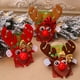 thumbnail image 3 of Bewildely Cinta para el pelo de Navidad con cuernos, decoración de esponja, diadema ajustable, accesorios de estilismo, aro, accesorios de Kits de decoración para fiestas Caqui, 3 of 6