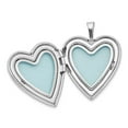 thumbnail image 3 of 925 Sterling Silver Rhodium-plated Diamond Polished Heart Locket & Pendant Set; for Adults and Teens; for Women and Men, 3 of 3