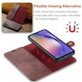 thumbnail image 6 of for Samsung Galaxy A16 5G Case, PU Leather Detachable Vintage Wallet Flip Magnetic Clousure Drop Protective Slim Phone Case Cover for Samsung Galaxy A16 5G with Card Holder - Red, 6 of 8