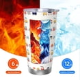 thumbnail image 6 of Susaid Colorful Trains Print 20oz Car Cup,Insulated Coffee Cup Fully Spill Proof Travel Coffee Mug, Stainless Steel Tumbler for Work Home Outdoor Car-Straw Two-piece Set, 6 of 8