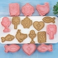 thumbnail image 2 of HOOWIFFY 8Pcs Plastic Cookie Baking Molds Pink Easter Design Reusable Baking Supplies, 2 of 6