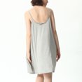 thumbnail image 2 of Defitshape Women's Bamboo Nightgown Sleepwear Cotton Cami Loungewear Plus Size Night Dress Soft Sleeveless Short Summer Camisole Pj Pajama Sleep Dress Grey 4X, 2 of 5