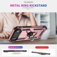 thumbnail image 3 of Allytechgroup Rugged Case for iPhone Air, Military Grade Protection Shockproof Non-Slip Cover with Metal Rotatable Ring Stand, Magnetic Car Mount Holder Case for iPhone Air Women Men, Rosegold, 3 of 7