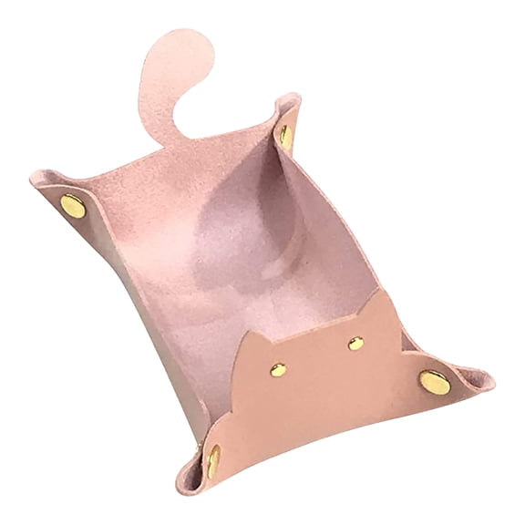 Gnmfd Creative Folding Storage Box Leather Key Organizer Tray for Living Room Porch Entryway, Stylish Home Storage Box for Jewelry Accessories Wallets, Decorative Practical Storage