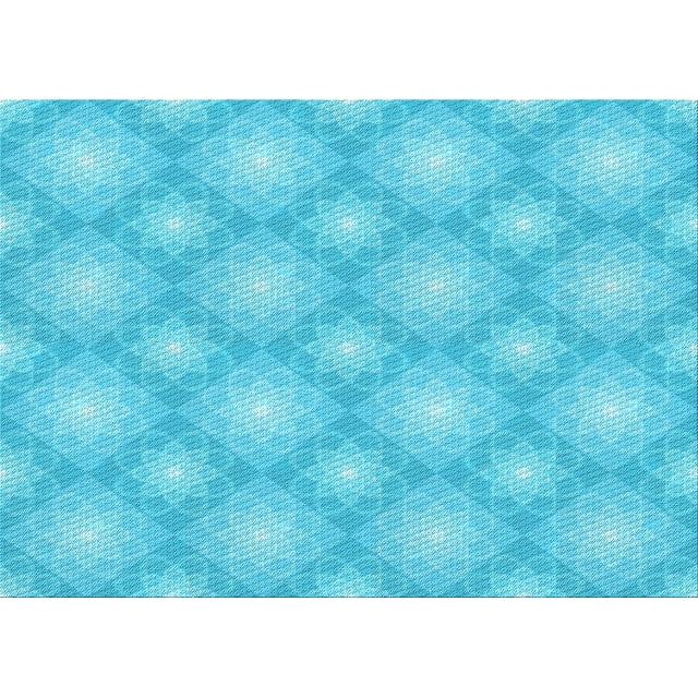 Ahgly Tapis Rectangulaire Lavable en Machine Intérieur Turquoise Bleu Vif, 3 Pieds x 5 Pieds