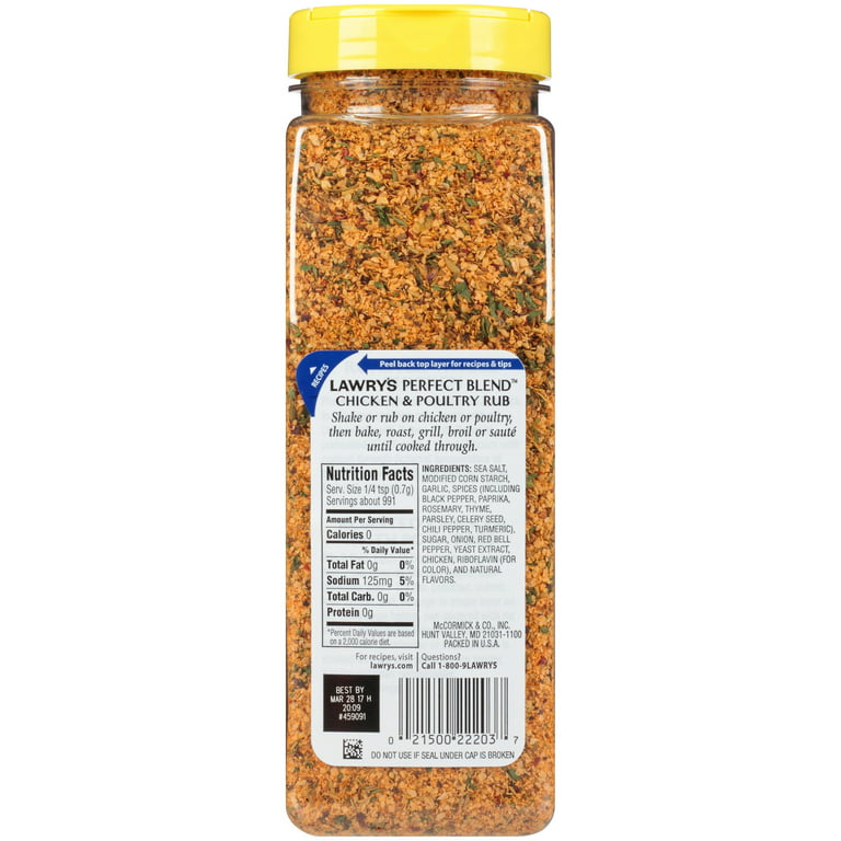 Lawry's Seasoned Salt, 5 lb - One 5 Pound Container of  All-Purpose Seasoned Salt Made With Perfect Blend of Salt, Garlic,  Turmeric, Celery, Paprika and Other Spices : Flavored Salt 