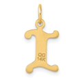 thumbnail image 5 of Auriga Fine Jewelry 14K Yellow Gold Diamond-cut Letter I Initial Charm for Women, 5 of 6