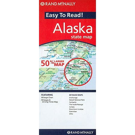 Rand mcnally easy to read! alaska state map - folded map: