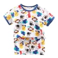 thumbnail image 2 of Leey-World Summer Outfits for Toddler Girls Funny Print T Shirt Top Short Set Infant Girl Clothes 6 12 18 months 2T 3T 4T 4-Piece Set(Blue 1PCS & Light Green 1PCS,18-24 Months), 2 of 6