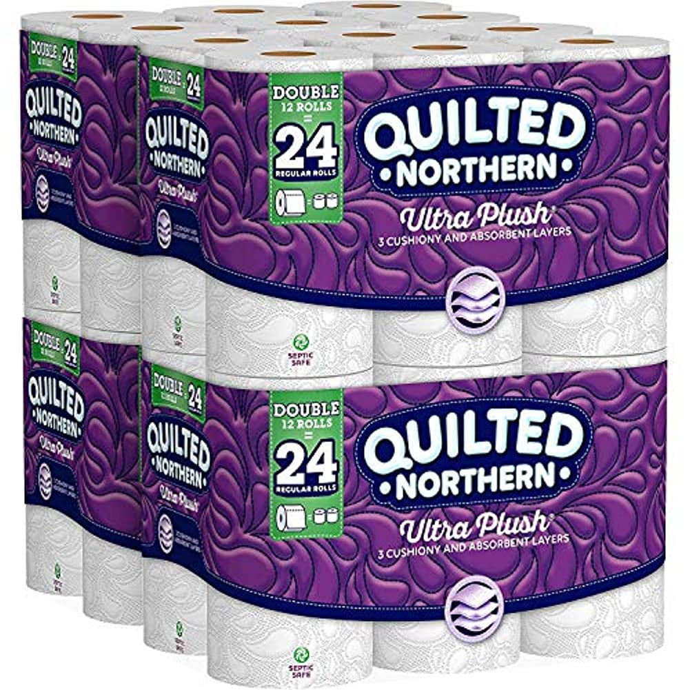 Pack of 48 Double Rolls Quilted Northern  Ultra Plush Toilet Paper Four 