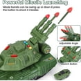 thumbnail image 3 of Tank Toys for 3 4 5 6 7 8 Year Old Boys - Army Toys Tank with 6PCS Alloy Die-Cast Army Vehicles, Military Toy Tank with Light, Sound & Missiles Shooting, Christmas Birthday Gift for Kids Boys, 3 of 8
