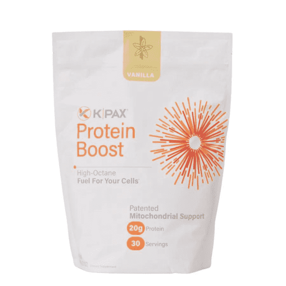 KPAX Protein Boost, Mitochondrial Support, Gut Health  w/Greens and Probiotics Vanilla 30 servings