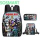 thumbnail image 1 of Conjunto de tres piezas de bolso escolar Roblox con impresión 3D, juego que rodea a los estudiantes de escuela primaria y secundaria, mochila, bolso para bolígrafo, alta calidad, 1 of 4