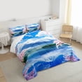 thumbnail image 3 of Homewish Cherry Blossom Queen Comforter Set,Japanese Fuji Mountain Bedding Sets,Pink Sakura Bedding Comforter Set For Men Women,Ultra Soft Home Decor Reversible,3 Pieces, 3 of 8