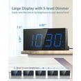 thumbnail image 4 of MEC Loud Alarm Clock with Bed Shaker, Vibrating Alarm Clock for Heavy Sleepers/Hard of Hearing/Deaf/Teens, Dual Alarms with 7.5’’ Large LED Display, USB Charger, Dimmer, Snooze & Battery Backup, 4 of 14