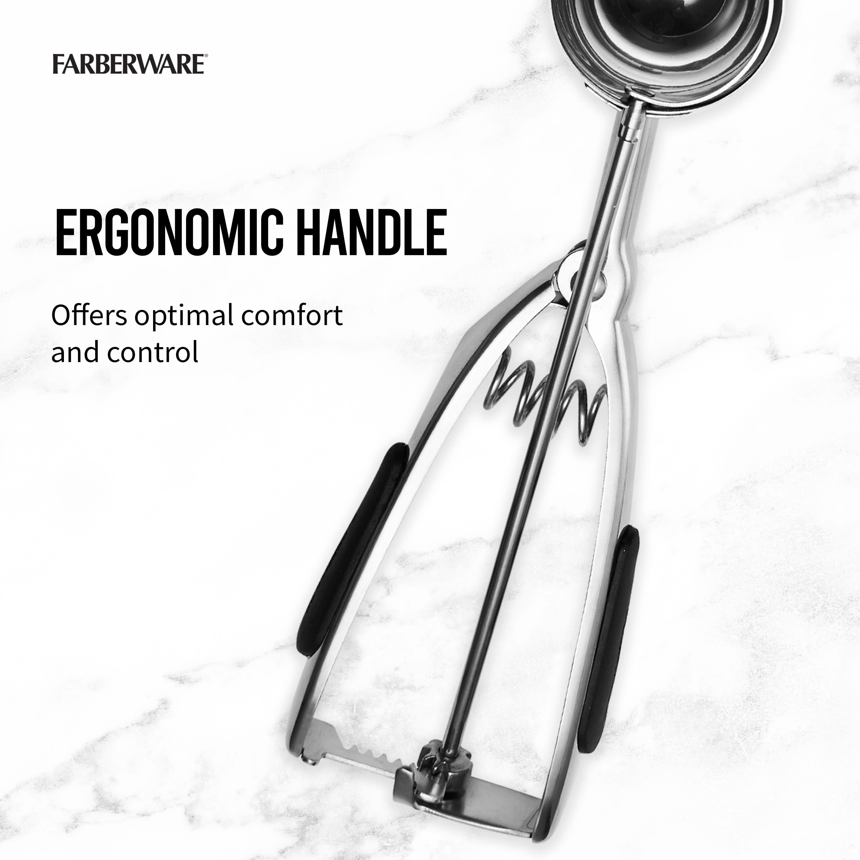 Farberware Professional Stainless Steel Cookie Dough Scoop, 8.27 Inch,  Black & Reviews