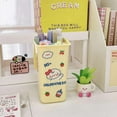 thumbnail image 3 of Mini Trash Can with Lid Swing Top Small Trash Can Pen Holder for Car Bedroom Office Desktop  White, 3 of 8