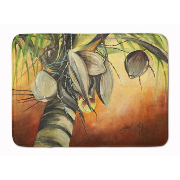 Carolines Treasures JMK1128RUG Coconut Tree Machine Washable Memory Foam Mat 19 X 27" multicolor