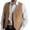 Khaki-L, variant on Men's Western Cow boy Suit Vest Waistcoat V Neck Sleeveless Vest Jackets 5 Button Fitted Suedes Dress Vests with Pockets