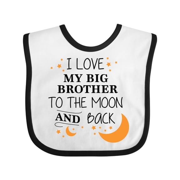 Inktastic I Love My Big Brother to the Moon and Back Boys or Girls Baby Bib