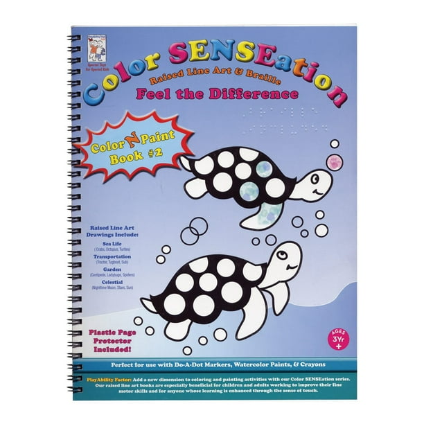Raised Line And Braille Color N Paint Art Book 2 Walmart Com Walmart Com