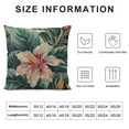 thumbnail image 5 of Creowell Floral Decoration Throw Pillow Cushion Covers Tropical Palm Leaves Hibiscus Orchid Bird of Paradise Flower Decorator Funny Pillows for Sofa Fall Home Decor Couch Pillow Case White, 5 of 5