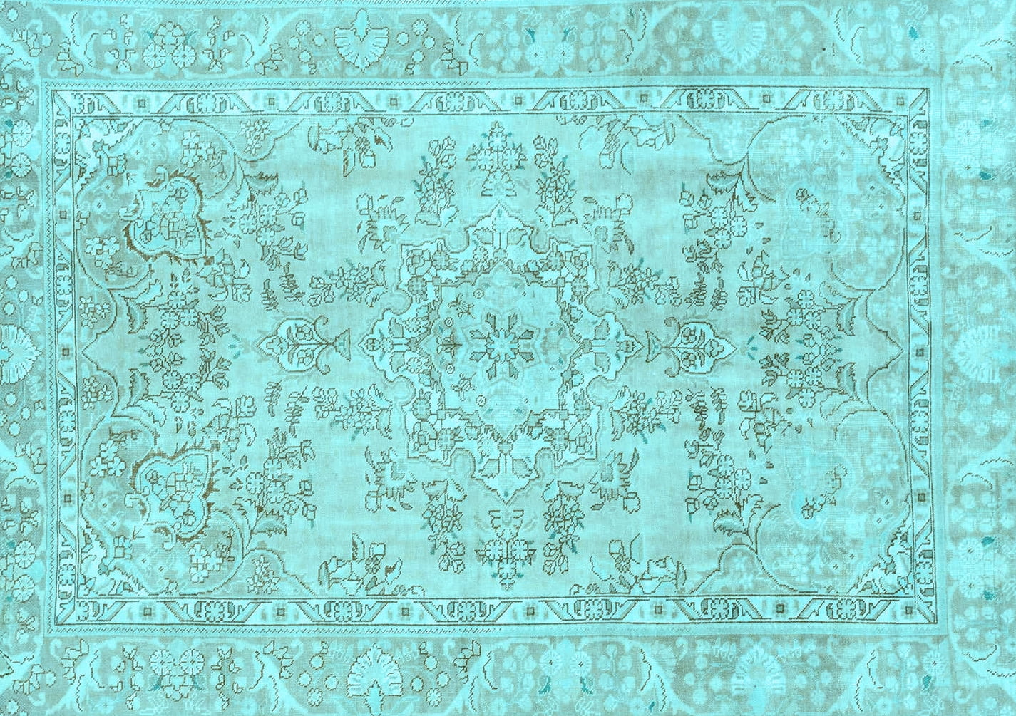 Ahgly Company Indoor Rectangle Abstract Light Blue Modern Area Rugs, 4 ...