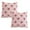 Pink*2, variant on Valentine's Day Love Heart Throw Pillow Cover,Set of 2,18 x 18 Inch Red Embroidery Soft Plush Faux Fur Jacquard Anniversary Wedding Cushion Case Decoration for Sofa Couch(White)
