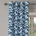 thumbnail image 2 of Ambesonne Slate Blue Grommet Curtain, Zigzag Twisty Lines, 50" x 96", Dark Slate Blue, 2 of 6