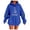 Blue, variant on CAIXIA Oversized Hoodies for Women Pullover Cozy Loose Fit Fall Long Sleeve Tops Novelty Print Oversized Sweatshirts for Women with Kangaroo Pocket Fall Clothes