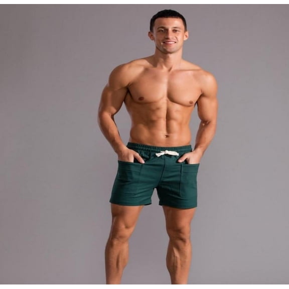 LYMAYTER Men's 4-Inch Casual Shorts Big Pockets Lightweight Gym Workout Running Elastic Waist Shorts for S-4XL