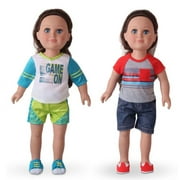 My Life As Doll 2 Pack Fashion Bundle, Tee & Distressed Denim Shorts