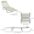 thumbnail image 3 of Outsunny Adjustable Garden Lounger, 3 of 10