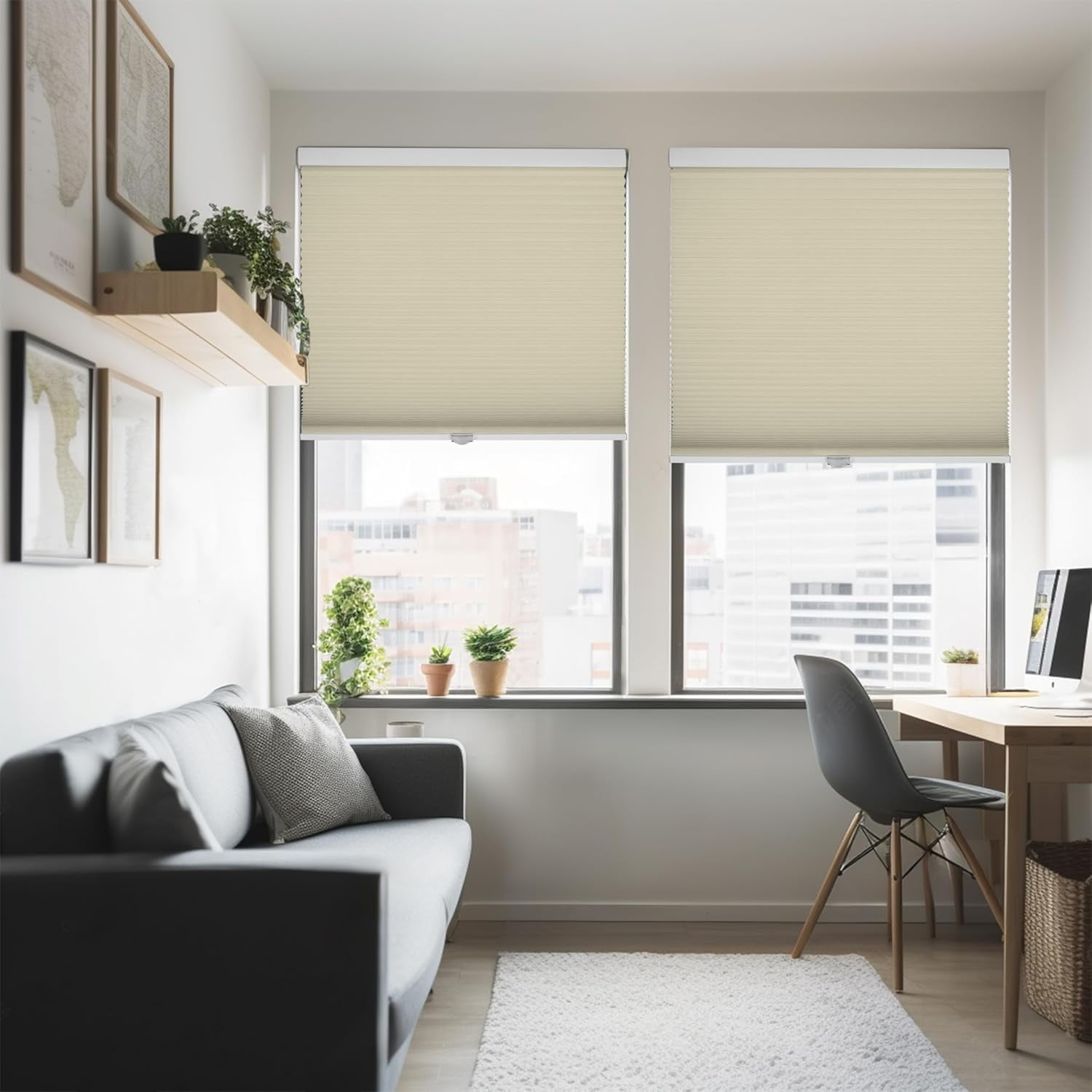 Chicology Beige Cordless Blackout Cellular Shades 28 in. W x 72 in. L